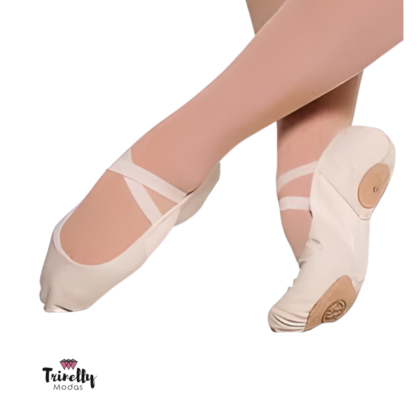 Sapatilha Couro com Stretch